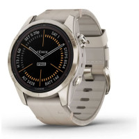 Fenix 7S Pro – Sapphire Solar Edition - Soft Gold with Limestone Leather Band - 010-02776-30 - Garmin